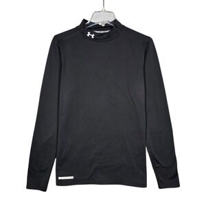 Under Armour Shirt Men's XL Coldgear Mock Neck Compression Black Fitted